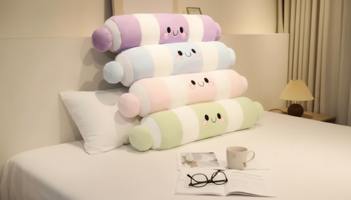 95cm Candy Plush Pillow: Cozy Bolster for Sleep & Decor